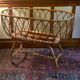 Vintage rattan cradle