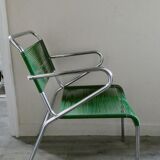 Metal chair and ropes