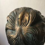 Bronze effect plaster child bust