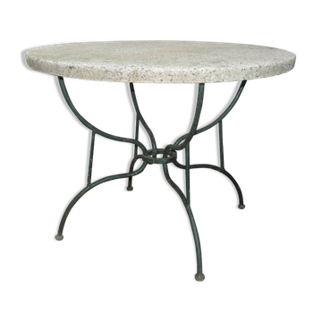 Outdoor round table, garden year 1950