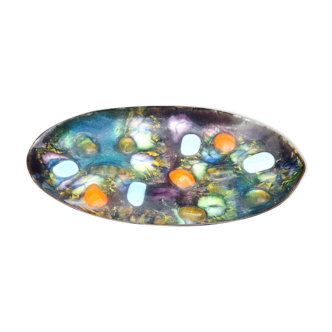 Psychedelic cup in copper enamel