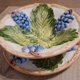 Ensemble coupe à fruit passoire majolica