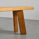 Table et bancs en mélèze par Christian Durupt, vers 1960
