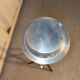 Standing ashtray wrought iron base cast aluminum ashtray
