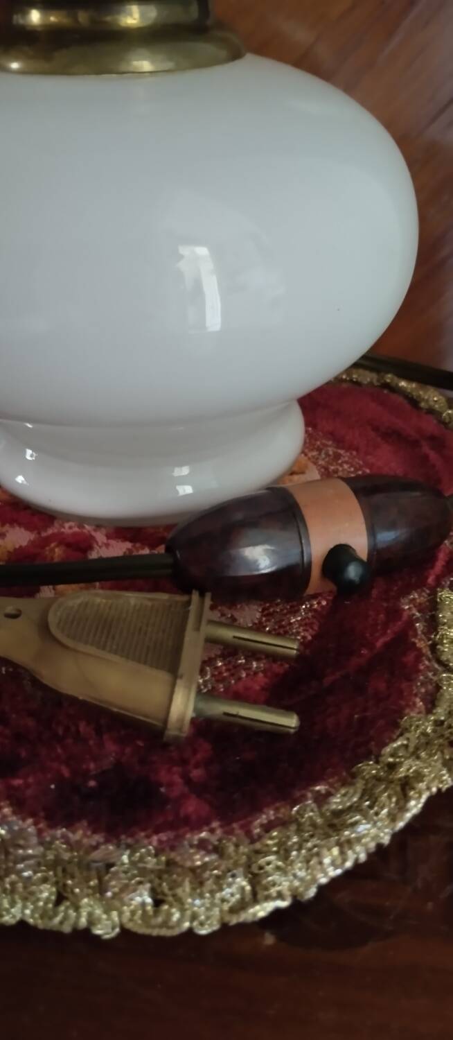 Vintage retro opaline lamp