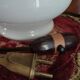 Vintage retro opaline lamp