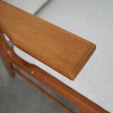 Beech armchair, scandinavian design, 1960s