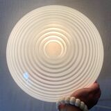 Round curved spiral ceiling light space age