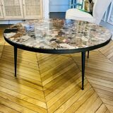 Pink marble coffee table