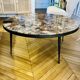 Pink marble coffee table