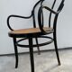 Fauteuil Thonet modèle 1018 en bois courbé noir et cannage 1930