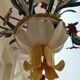 Vintage Floral chandelier in painted sheet metal