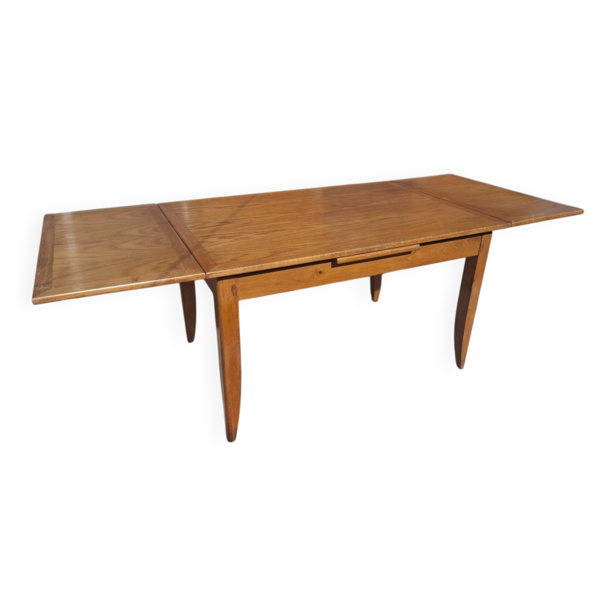 Extendable table in solid oak - French Reconstruction style 1950