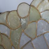 Large hanging in green mother-of-pearl and brass