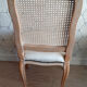 Set of 4 dining chairs in white ceruse wood Louis XV style