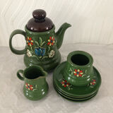 Set with coffee maker sugar milk pot and vintage Winterling plates