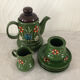 Set with coffee maker sugar milk pot and vintage Winterling plates
