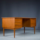 Mid-Century Danish Modern Desk Teak by Svend Madsen for Falster, 1970s