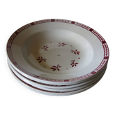 6 assiettes creuses de chez Digoin Sarreguemines modèle "Dominique"