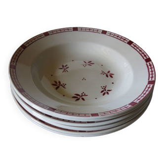 6 soup plates from Digoin Sarreguemines model “Dominique”