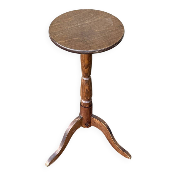 Sellette tripode vintage en bois