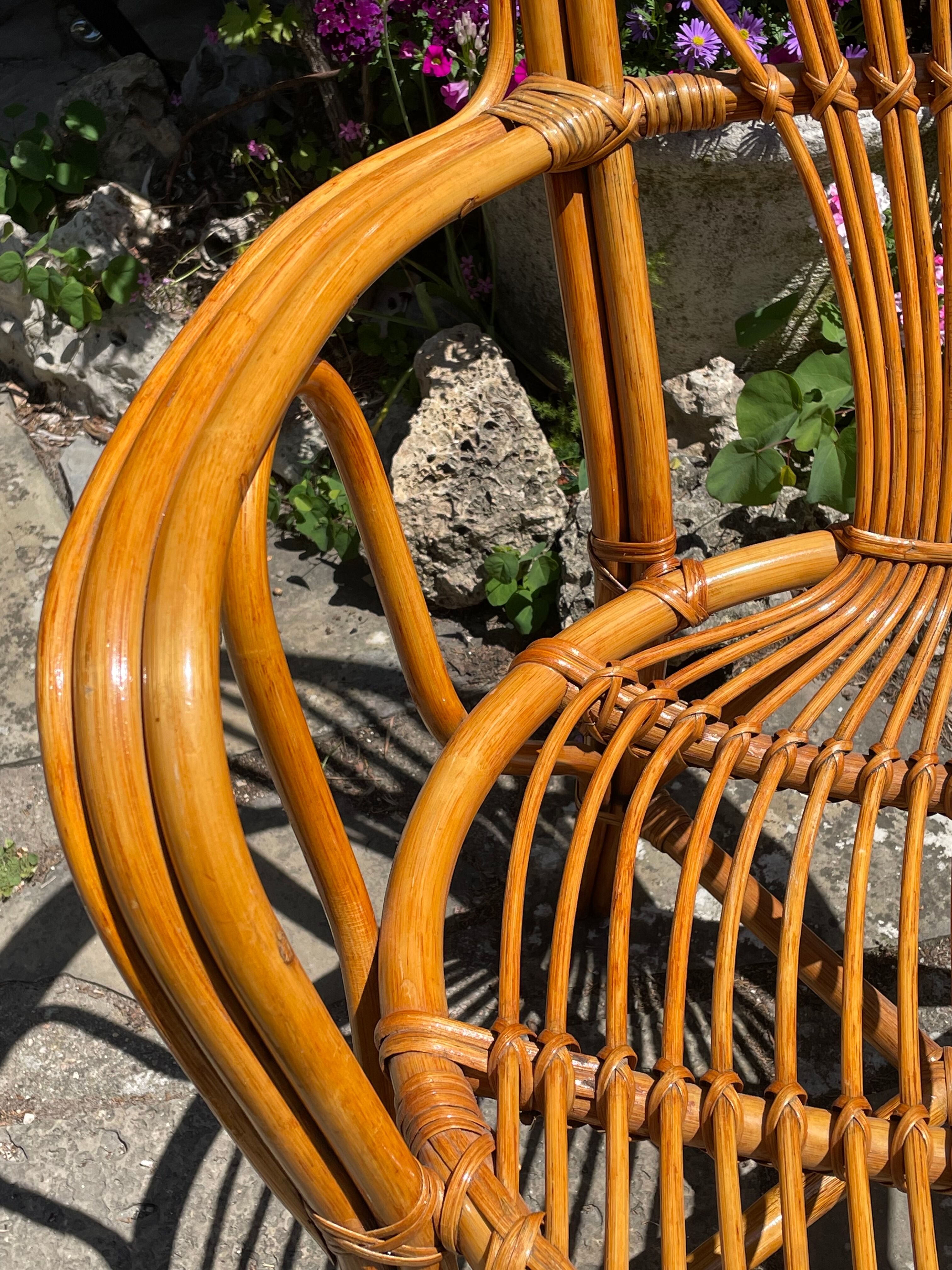 Vintage rattan armchair