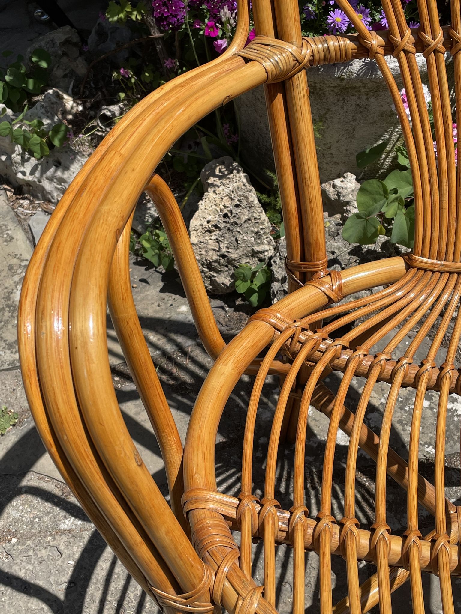 Vintage rattan armchair