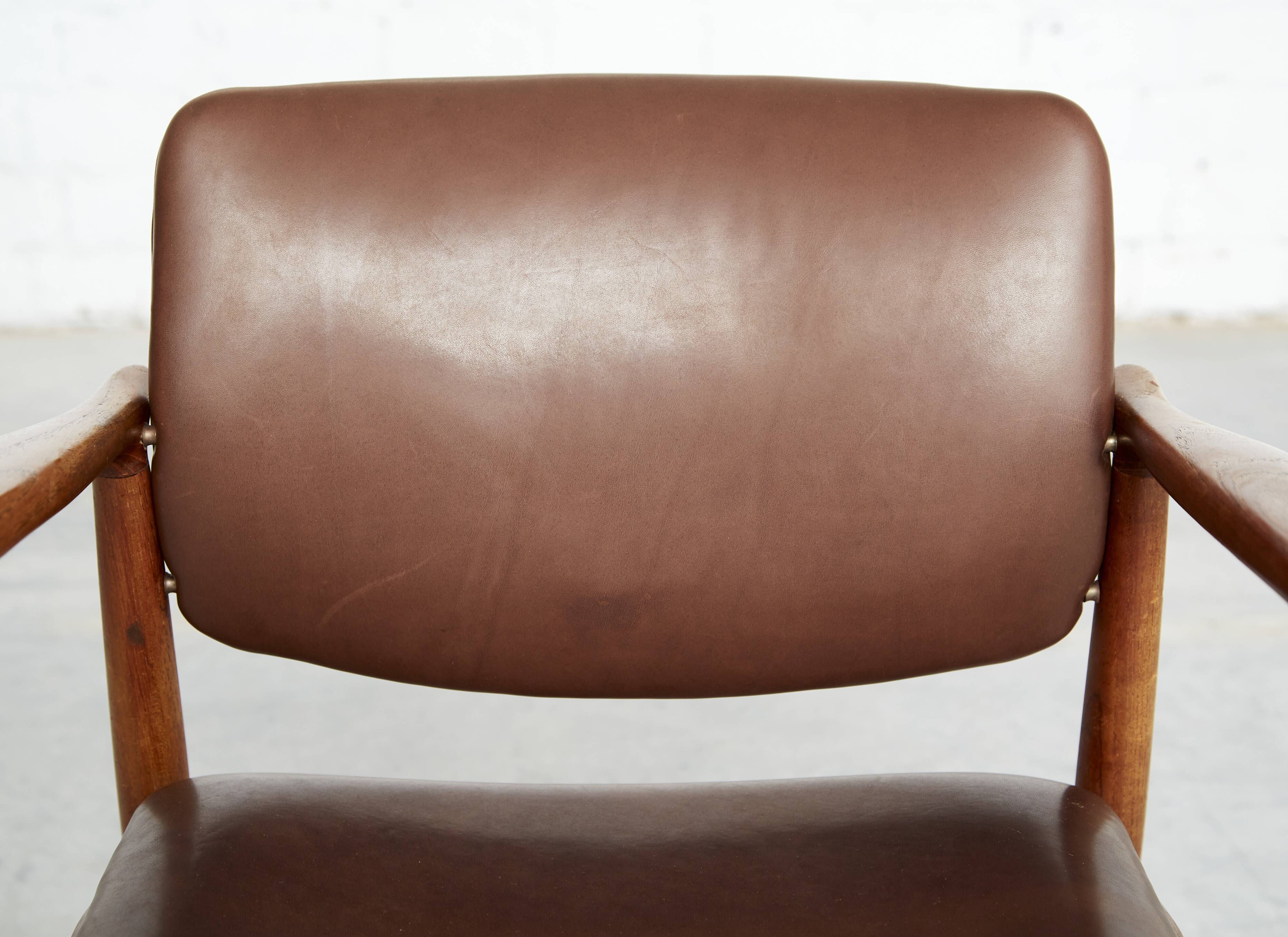 Vintage Captain's Chair in Teak by Erik Buch for Ørum Møbler