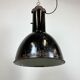 Rusty Industrial Bauhaus Black Enamel Pendant Lamp, 1930s