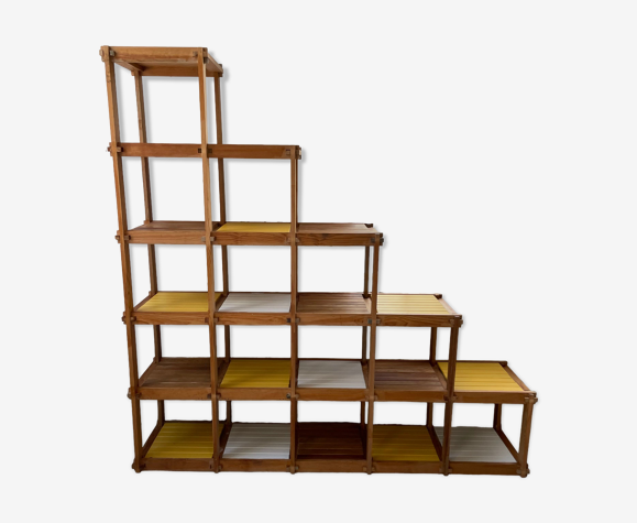 Etagère bauhaus maison regain jaune blanche