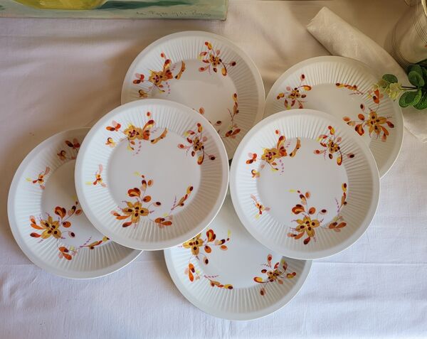 6 Assiettes à Dessert en Porcelaine Haviland France Limoges