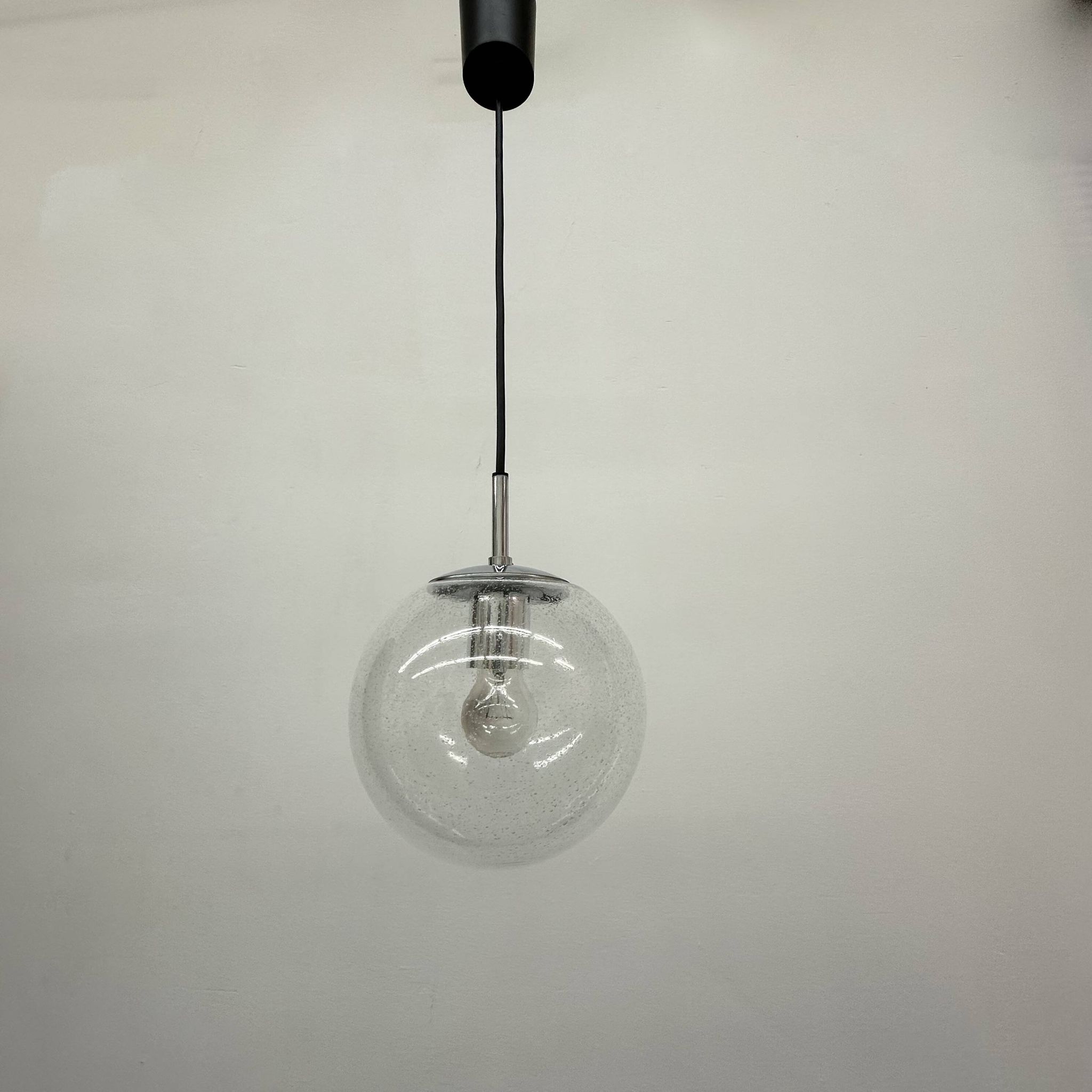 Lampe à suspension Glashütte Limburg, années 1970
