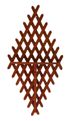 Wall console wood lattice