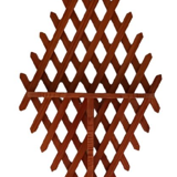 Wall console wood lattice