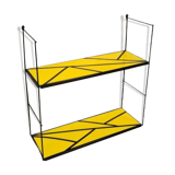 String style shelf 1960 geometric yellow pattern 48x58x17