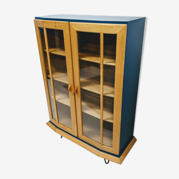 Wooden sideboard / Vintage storage cabinet / showcase / shelf / pin legs