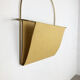 Vintage Brass Wall Hanging Magazine Holder, Austria, 1950s