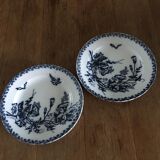 2 semi-deep plates in Onnaing earthenware, “Liseron” model