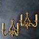 Pair of Louis XVI bronze wall sconces Lucien Gau Paris vintage