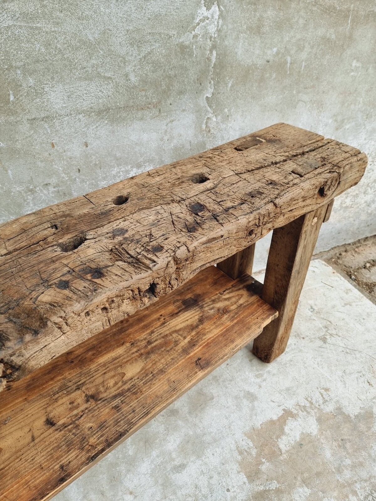 Workbench oak side table 19th century