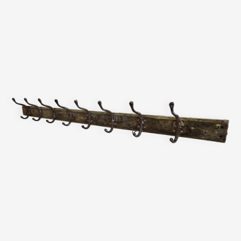 Old school coat rack with 8 hooks