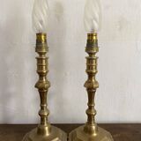 Pair of gilded brass lamp bases