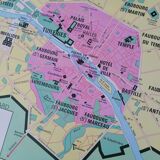Old historical map Armand Colin The revolutionary France-Paris during the Revolution