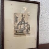Two small framed prints representing Nantes