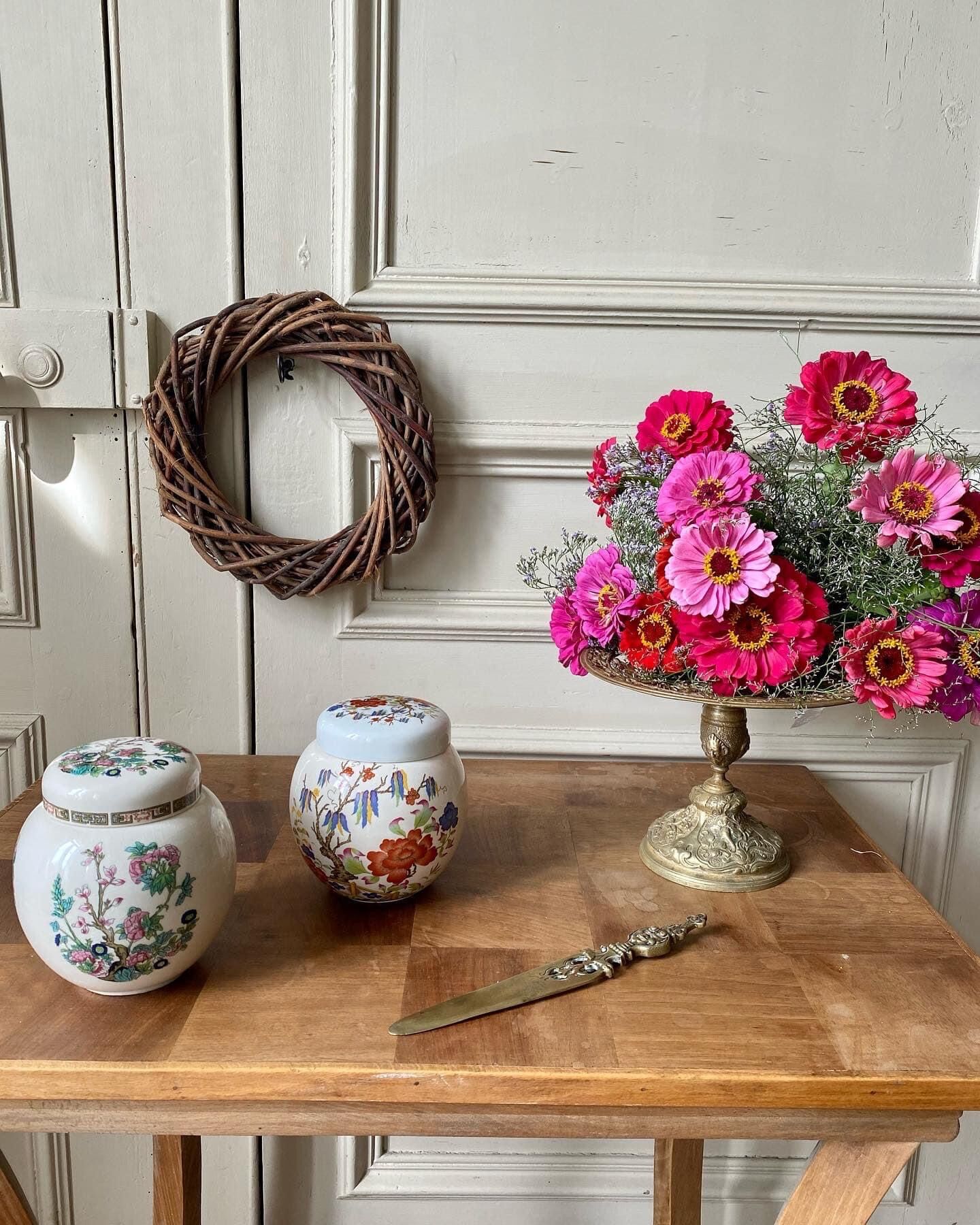 Set of two English ceramic pots