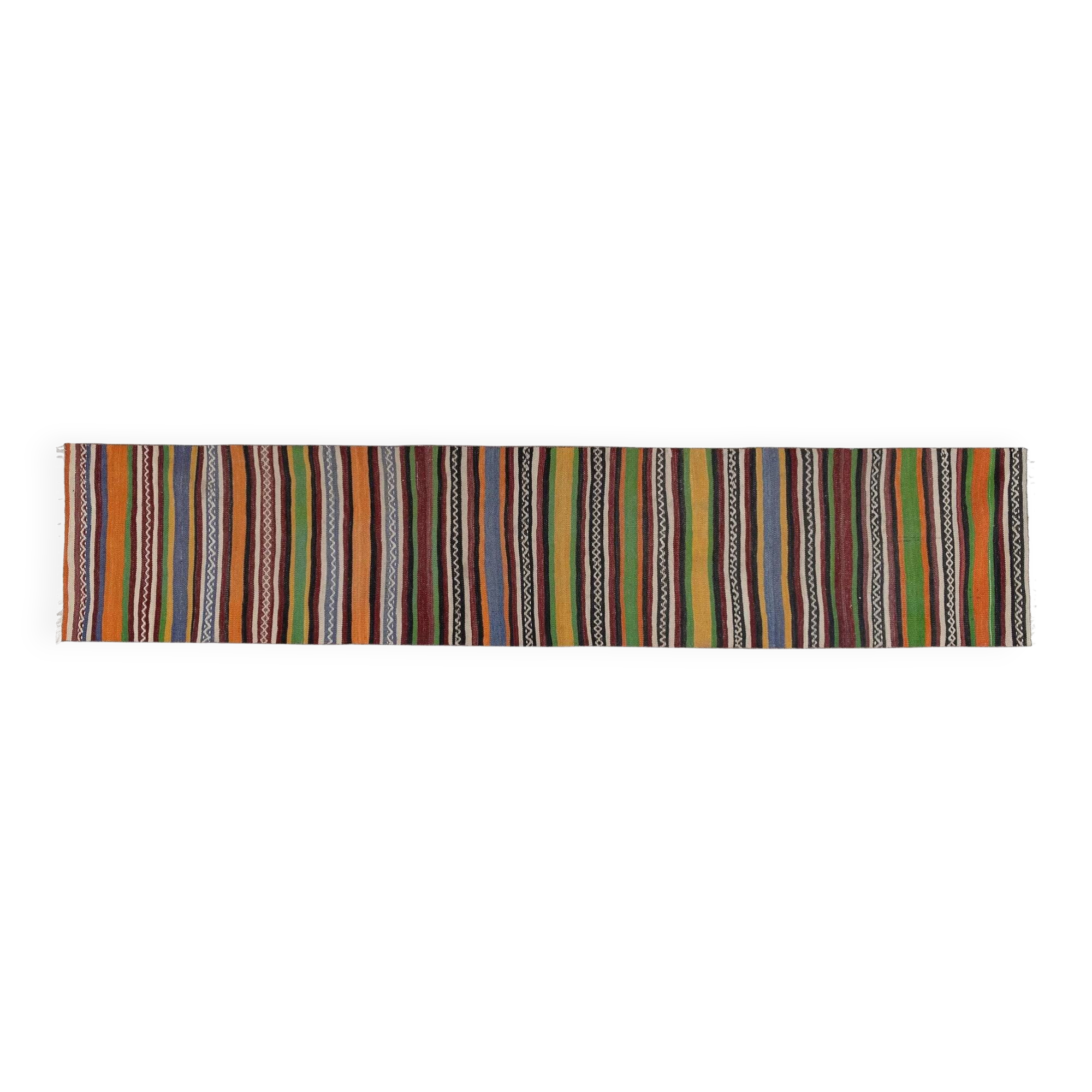 Vintage Turkish hallway rug 68x330 cm