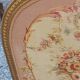 Golden wooden fireplace screen and Aubusson tapestry, 19th century.