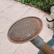 Old zinc watering can