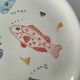 Set of two large ceramic plates – fish "head to tail" design