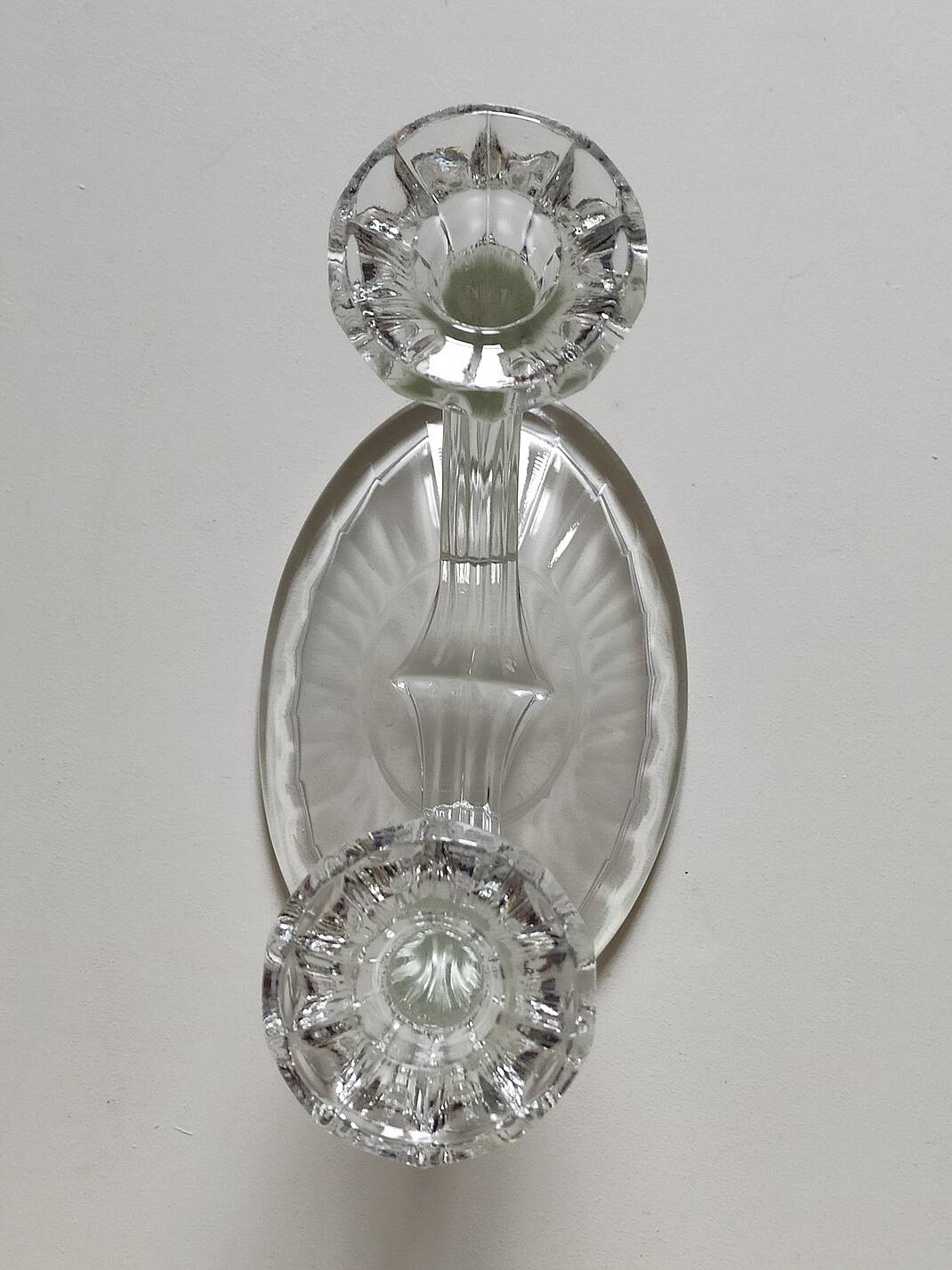 Chandelier double art déco cristal